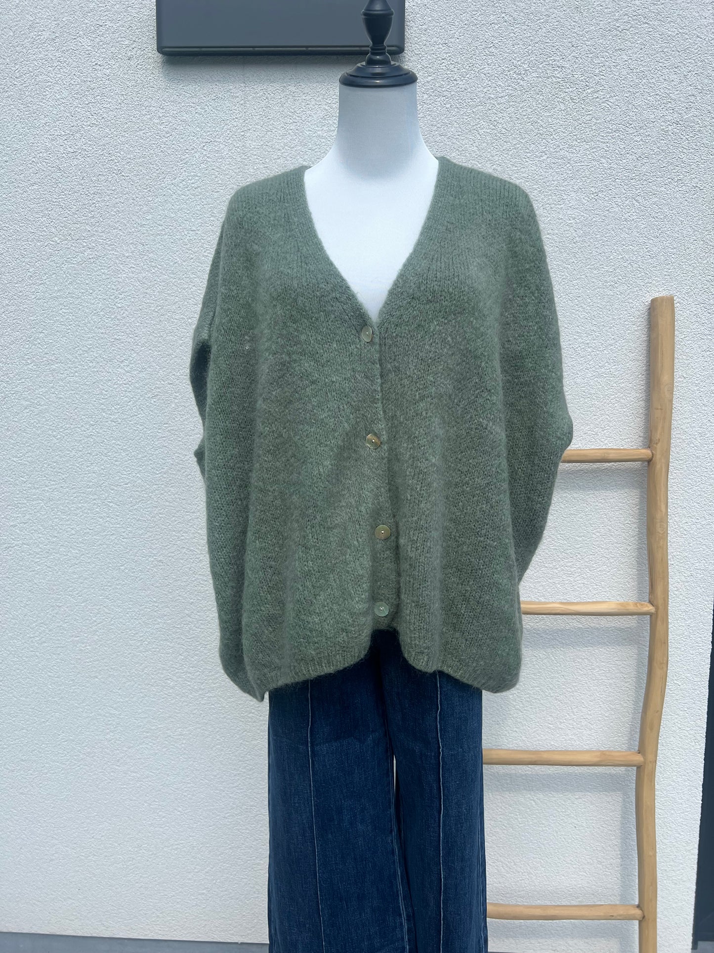 MOHAIR KNIT KAKI